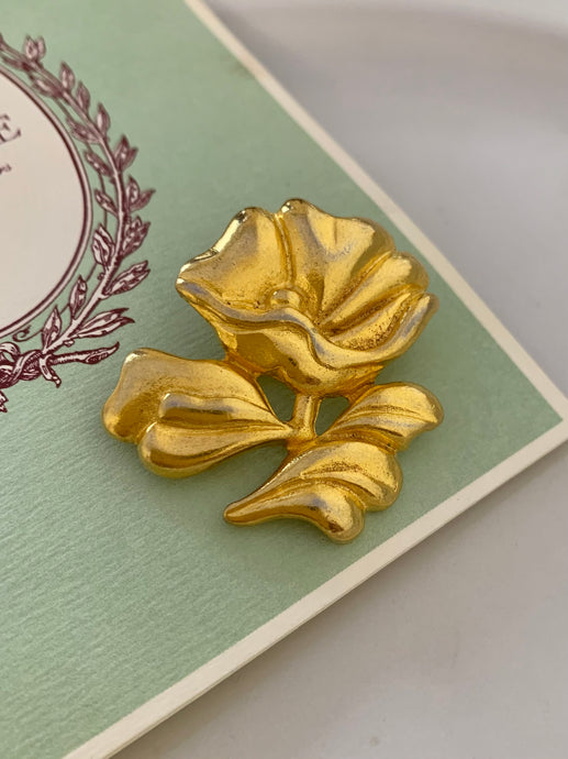 Vintage Gold Flower Brooch