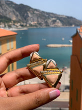 Load image into Gallery viewer, Vintage Peach Enamel Earrings