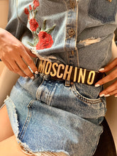 Load image into Gallery viewer, Vintage Moschino Black Logo Belt