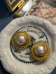 Vintage Chanel Chunky Pearl Earrings