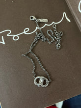 Load image into Gallery viewer, Vintage Salvatore Ferragamo Silver Studded Logo Necklace