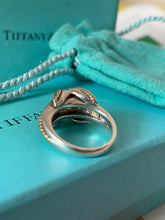 Load image into Gallery viewer, Vintage Tiffany &amp; Co ‘X’ Silver and 18 Karat Gold Ring