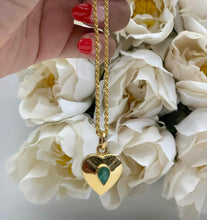 Load image into Gallery viewer, Gemstone Puffy Heart Charm