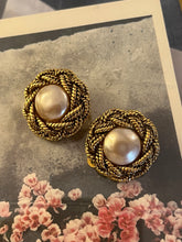 Load image into Gallery viewer, Vintage Chanel Braided Pearl Earrings