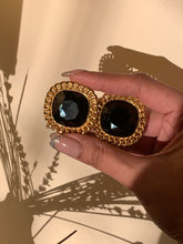 Load image into Gallery viewer, Vintage Celine Chunky Black Stone Earrings