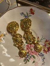 Load image into Gallery viewer, Vintage Versace Chunky Gold Medusa Earrings