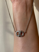 Load image into Gallery viewer, Vintage Salvatore Ferragamo Silver Studded Logo Necklace