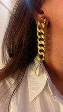 Load image into Gallery viewer, Vintage Chanel Long Link Pearl Drop Earrings