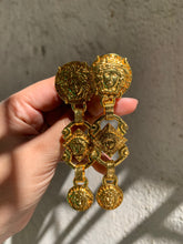 Load image into Gallery viewer, Vintage Versace Chunky Gold Medusa Earrings