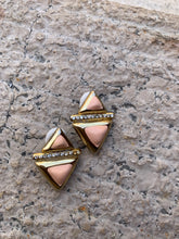 Load image into Gallery viewer, Vintage Peach Enamel Earrings